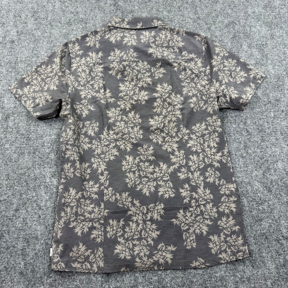 Vuori Button Down Shirt Small Gray Floral Short Sleeve V184 Men's - Picture 6 of 8